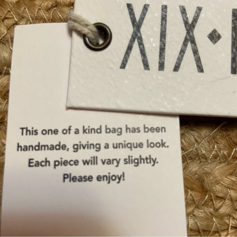 Jute- Insulated Backpack Tote Bag - Great for Work or Play! New with Tags!
